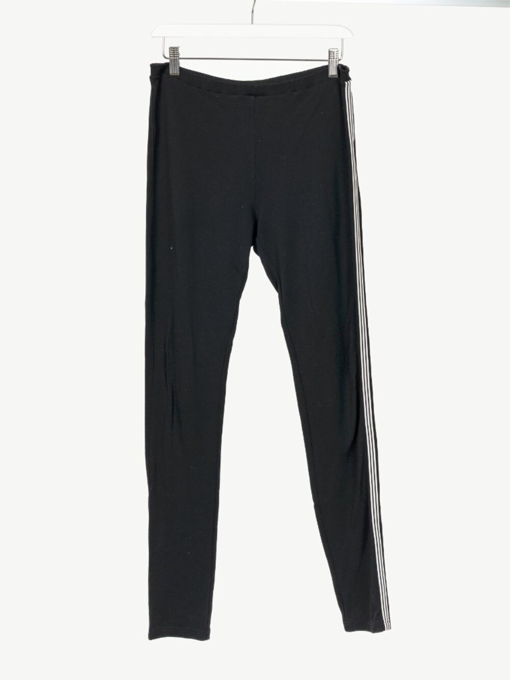 Y-3 Black Jersey Side-Stripe Leggings